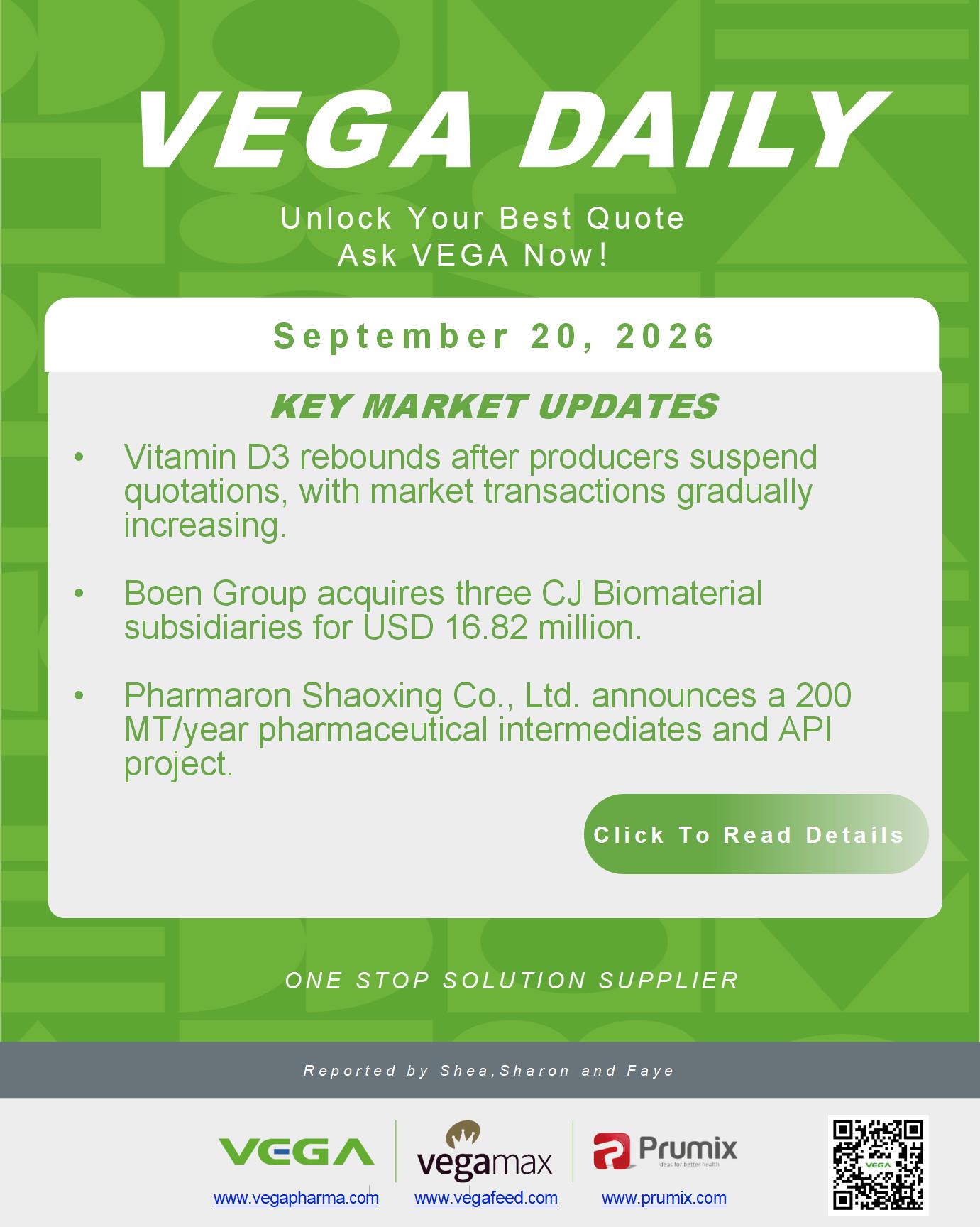 VEGA Daily 20260920 Vitamin D3 Boen Group Pharmaron API.jpg